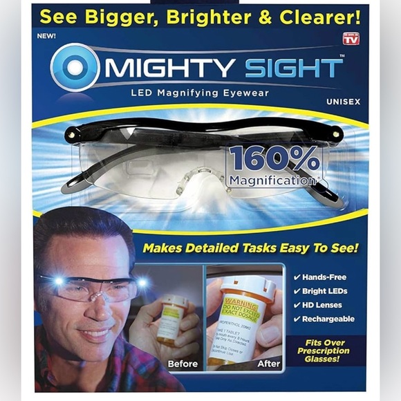 Two Pair Mighty Sight LED Magnifying Glasses - Picture 9 of 12